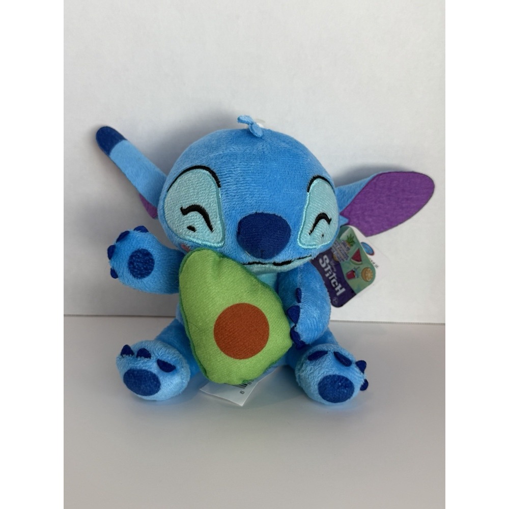 Disney Lilo & Stitch Plush Feed Me Stitch 7" Stitch with Avocado Plush Toy NWT